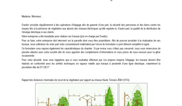 Travaux d&rsquo;&eacute;lagage &agrave; proximit&eacute; des lignes &eacute;lectriques