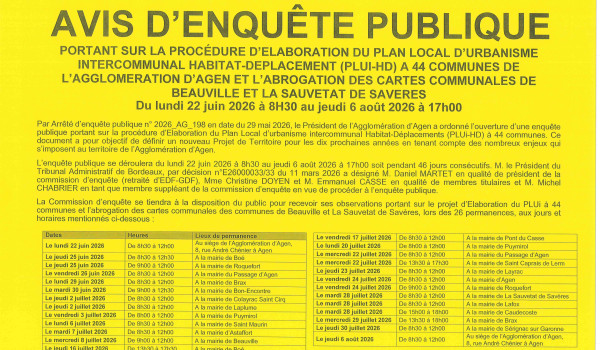 2022 - 2026 - Elaboration du Plan Local d&rsquo;Urbanisme intercommunal (PLUi) &agrave; 44 communes