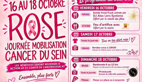 Octobre Rose : programme des festivit&eacute;s !